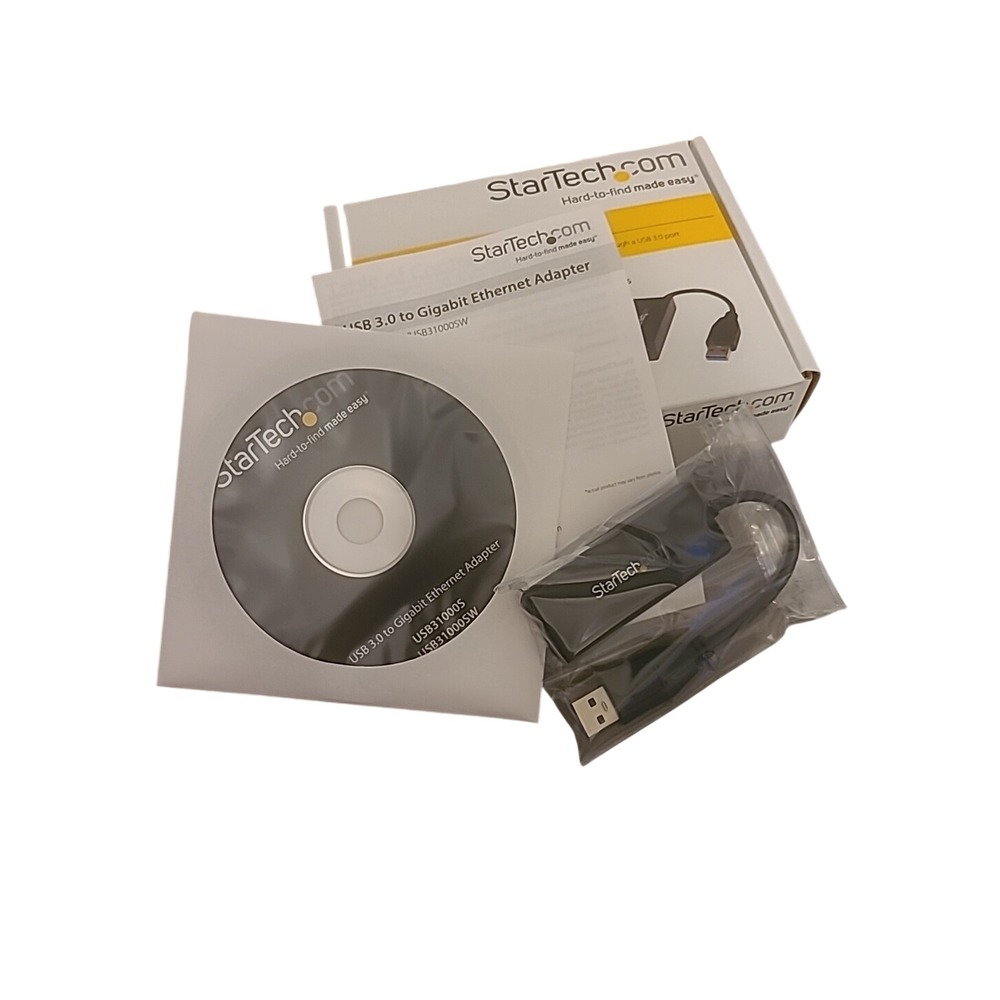 StarTech USB 3.0 to Gigabit‎ Ethernet Adapter Black Dongle RJ45 USB31000S